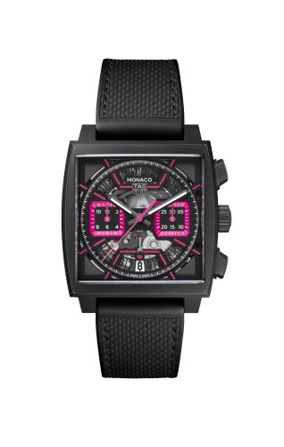TAG Heuer TAG Heuer Monaco Calibre Heuer 02 Titanium DLC / Skeleton - Pink / Las Vegas